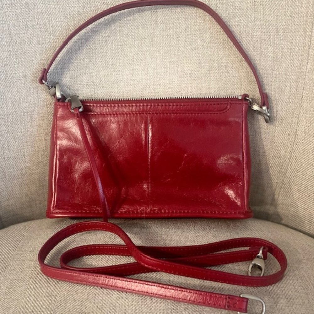 Hobo Leather Cadence Crossbody – Red Leather